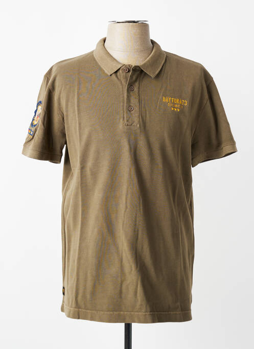Polo stretch manches courtes vert DAYTONA homme