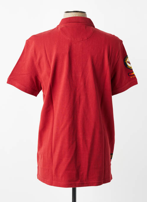 Polo coupe droite manches courtes rouge DAYTONA homme