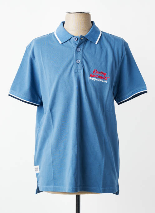 Polo stretch manches courtes bleu DAYTONA homme