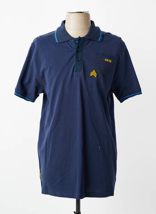 Polo stretch manches courtes bleu DAYTONA homme