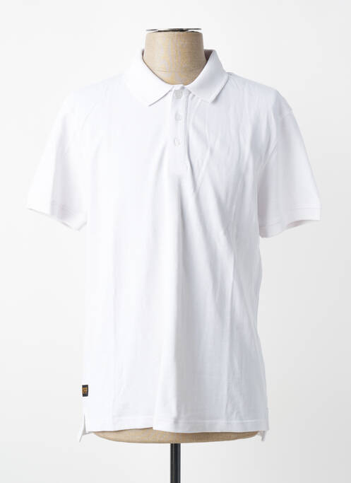 Polo stretch manches courtes blanc DAYTONA homme