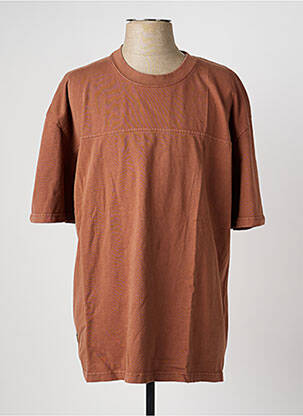 T-shirt coupe droite manches courtes marron DAYTONA homme