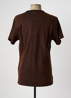 T-shirt coupe droite manches courtes marron DAYTONA homme