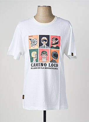 T-shirt coupe droite manches courtes blanc DAYTONA homme