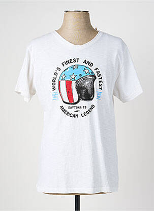 T-shirt stretch manches courtes blanc DAYTONA homme