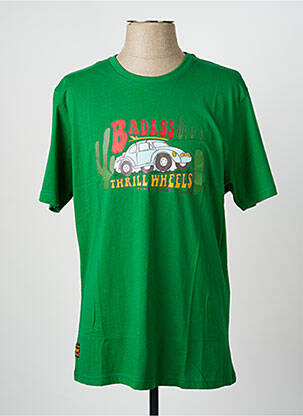 T-shirt coupe droite manches courtes vert DAYTONA homme