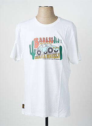 T-shirt coupe droite manches courtes blanc DAYTONA homme