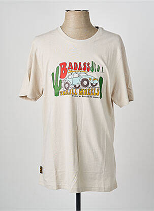 T-shirt coupe droite manches courtes beige DAYTONA homme