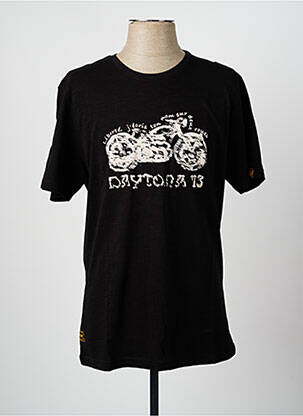 T-shirt stretch manches courtes noir DAYTONA homme
