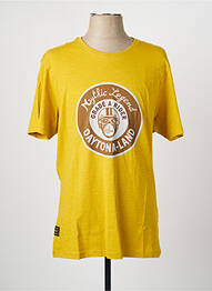 T-shirt coupe droite manches courtes jaune DAYTONA homme