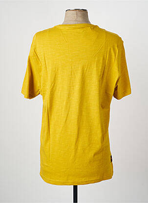 T-shirt coupe droite manches courtes jaune DAYTONA homme