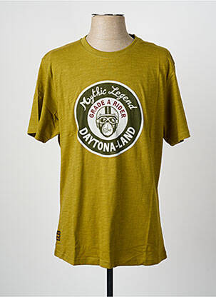 T-shirt coupe droite manches courtes vert DAYTONA homme