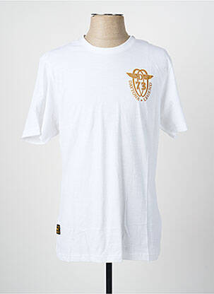 T-shirt coupe droite manches courtes blanc DAYTONA homme