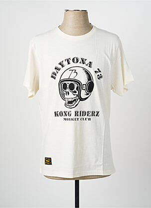T-shirt stretch manches courtes beige DAYTONA homme