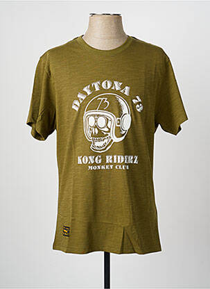 T-shirt stretch manches courtes vert DAYTONA homme
