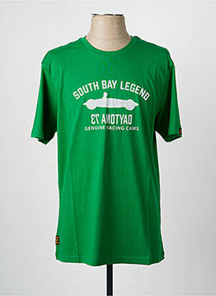 T-shirt coupe droite manches courtes vert DAYTONA homme