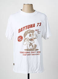 T-shirt coupe droite manches courtes blanc DAYTONA homme