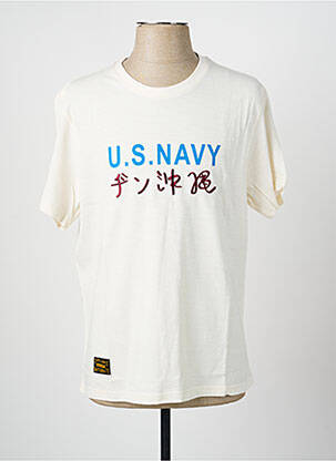 T-shirt broderie manches courtes beige DAYTONA homme