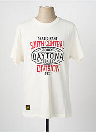 T-shirt coupe droite manches courtes beige DAYTONA homme