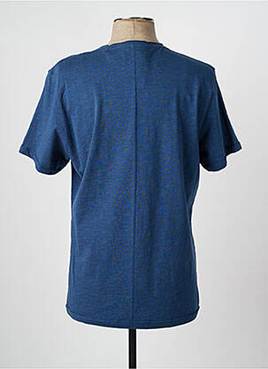T-shirt coupe cintrée manches courtes bleu DAYTONA homme