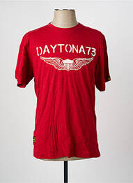 T-shirt coupe droite manches courtes rouge DAYTONA homme