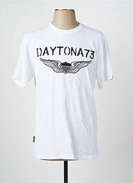 T-shirt coupe droite manches courtes blanc DAYTONA homme