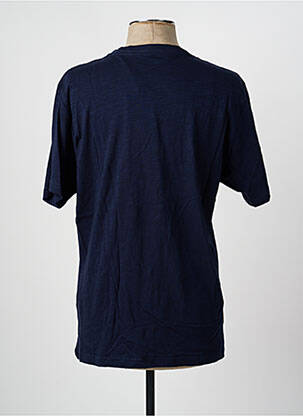 T-shirt coupe droite manches courtes bleu DAYTONA homme