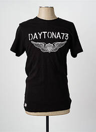 T-shirt coupe droite manches courtes noir DAYTONA homme