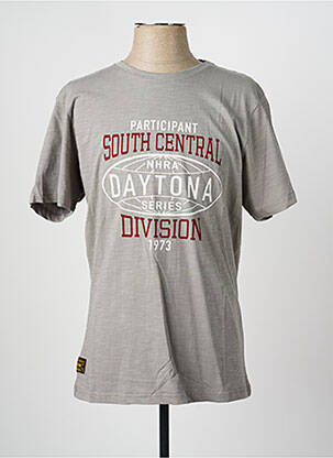 T-shirt coupe droite manches courtes gris DAYTONA homme