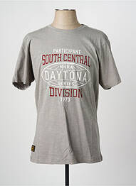 T-shirt coupe droite manches courtes gris DAYTONA homme