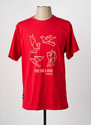 T-shirt coupe droite manches courtes rouge DAYTONA homme