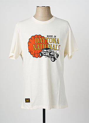 T-shirt stretch manches courtes beige DAYTONA homme