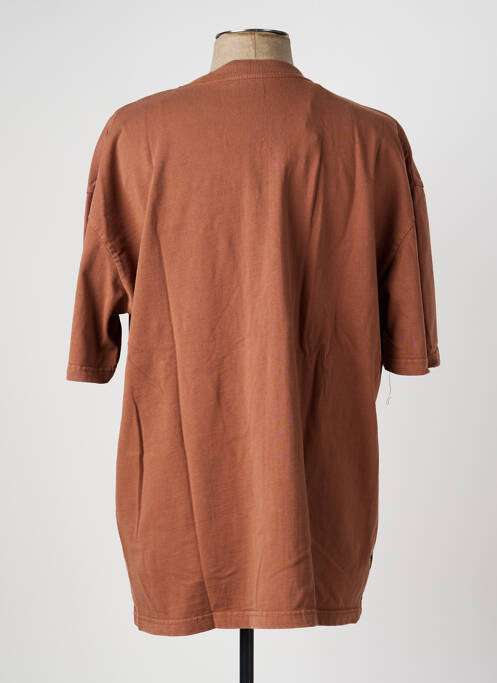 T-shirt coupe droite manches courtes marron DAYTONA homme