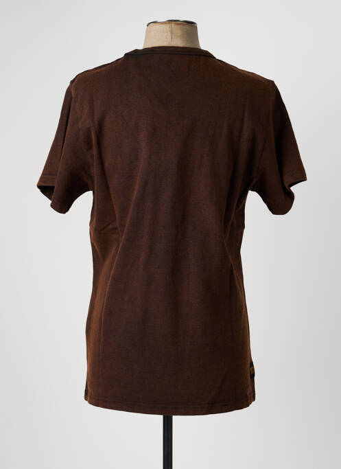 T-shirt coupe droite manches courtes marron DAYTONA homme