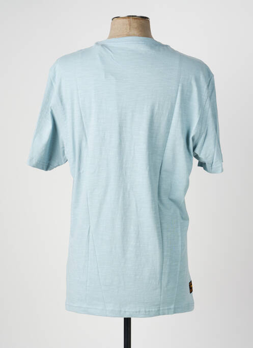 T-shirt coupe droite manches courtes bleu DAYTONA homme