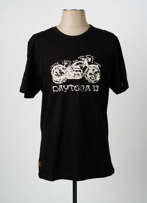 T-shirt stretch manches courtes noir DAYTONA homme