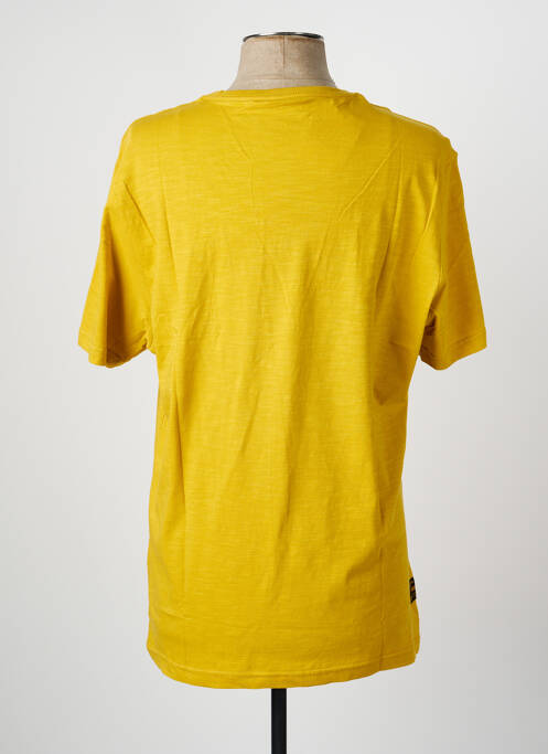 T-shirt coupe droite manches courtes jaune DAYTONA homme