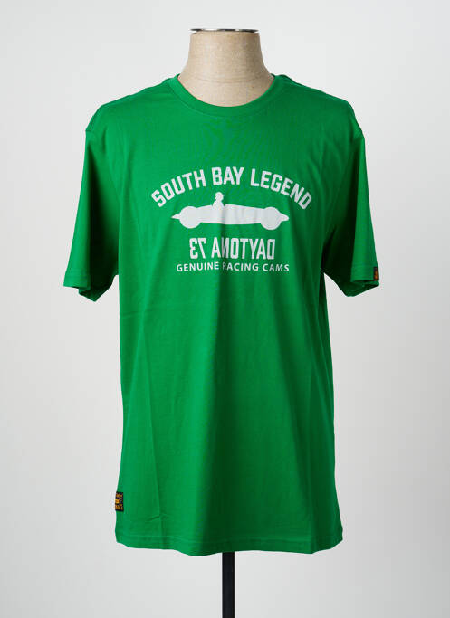 T-shirt coupe droite manches courtes vert DAYTONA homme