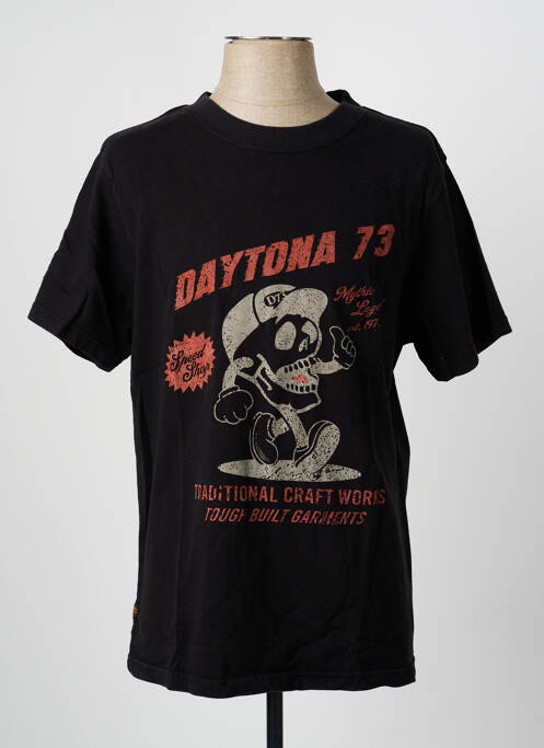 T-shirt coupe droite manches courtes noir DAYTONA homme