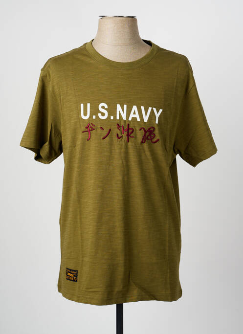T-shirt stretch manches courtes vert DAYTONA homme