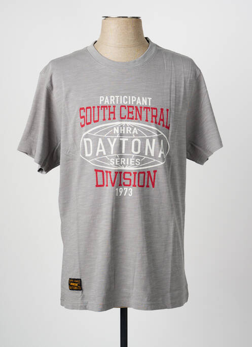 T-shirt stretch manches courtes gris DAYTONA homme