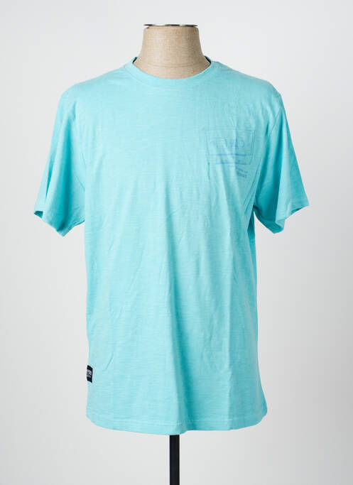 T-shirt coupe droite manches courtes bleu DAYTONA homme