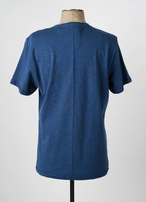 T-shirt coupe cintrée manches courtes bleu DAYTONA homme