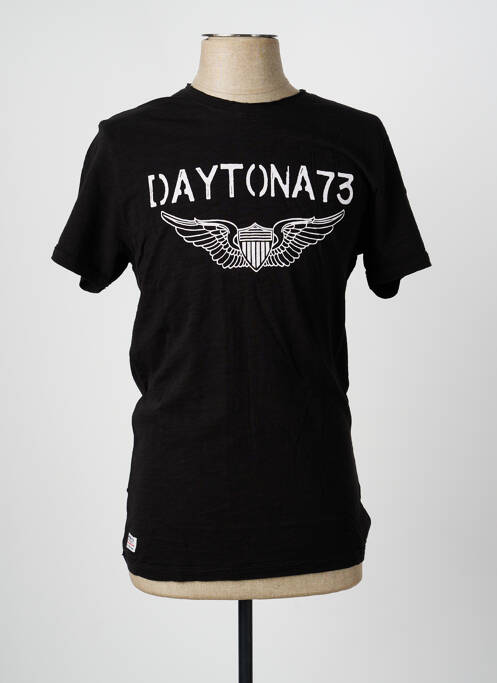 T-shirt coupe droite manches courtes noir DAYTONA homme