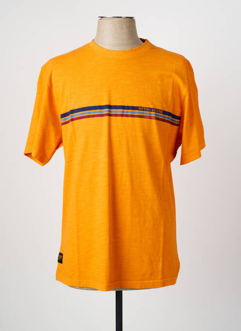 T-shirt coupe droite manches courtes orange DAYTONA homme