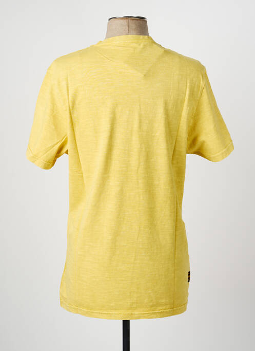 T-shirt coupe droite manches courtes jaune DAYTONA homme