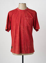 T-shirt coupe droite manches courtes rouge DAYTONA homme