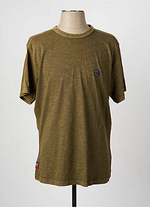 T-shirt coupe droite manches courtes vert DAYTONA homme