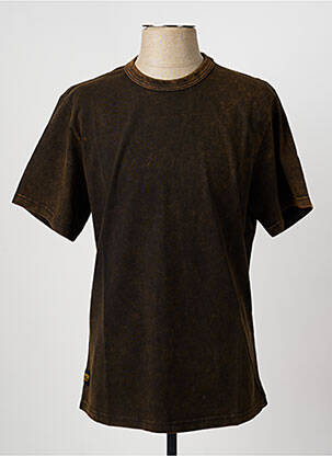 T-shirt coupe droite manches courtes marron DAYTONA homme