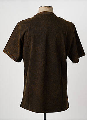 T-shirt coupe droite manches courtes marron DAYTONA homme
